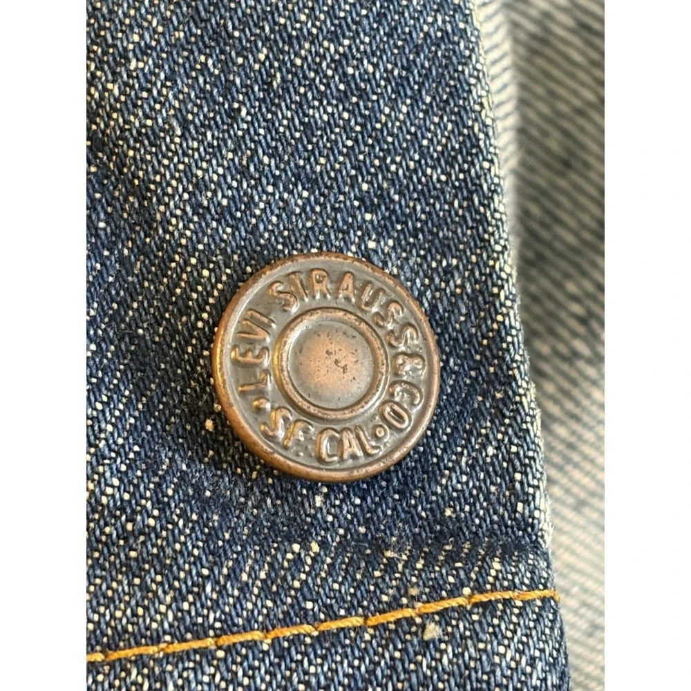 Vintage 70s Levis 71205 0217 Mens Size 42L Denim Trucker Jacket Made USA Type 3